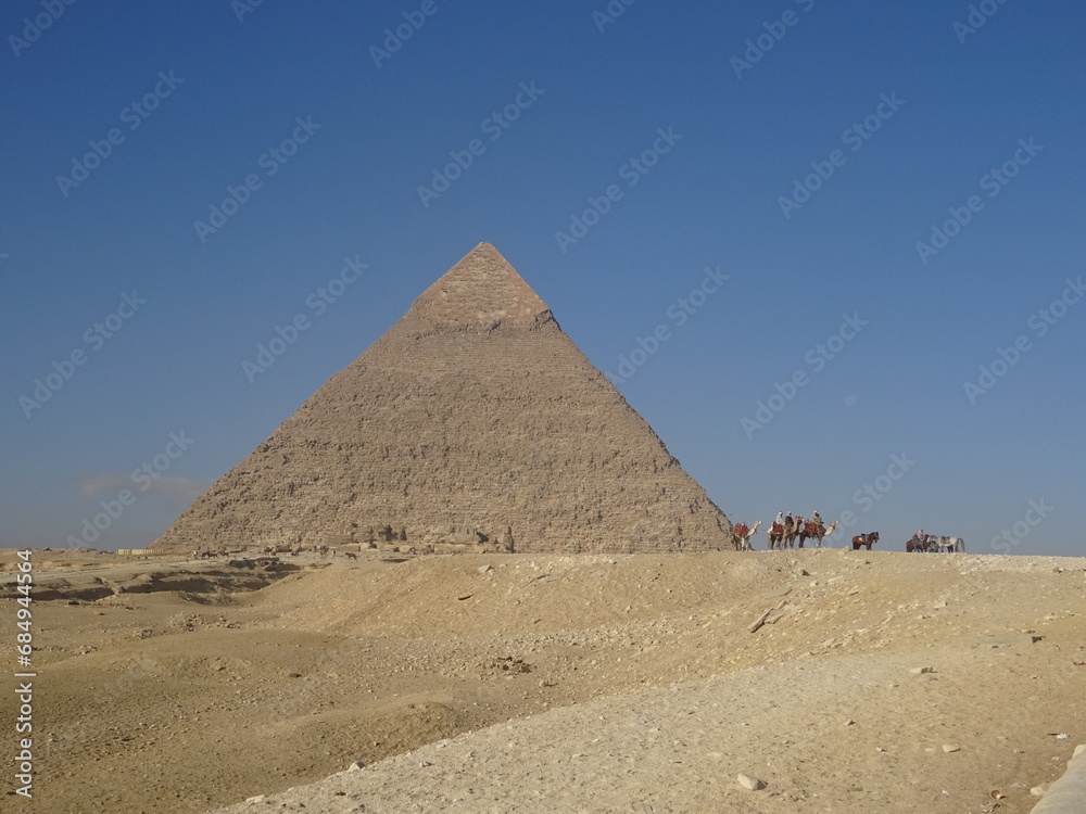 カフラー王のピラミッド　ギザ・カイロ・エジプト　هرم خفرع　The Pyramid of Khafre, Giza, Egypt 