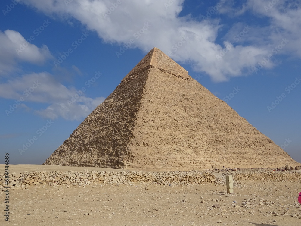 カフラー王のピラミッド　ギザ・カイロ・エジプト　هرم خفرع　The Pyramid of Khafre, Giza, Egypt 