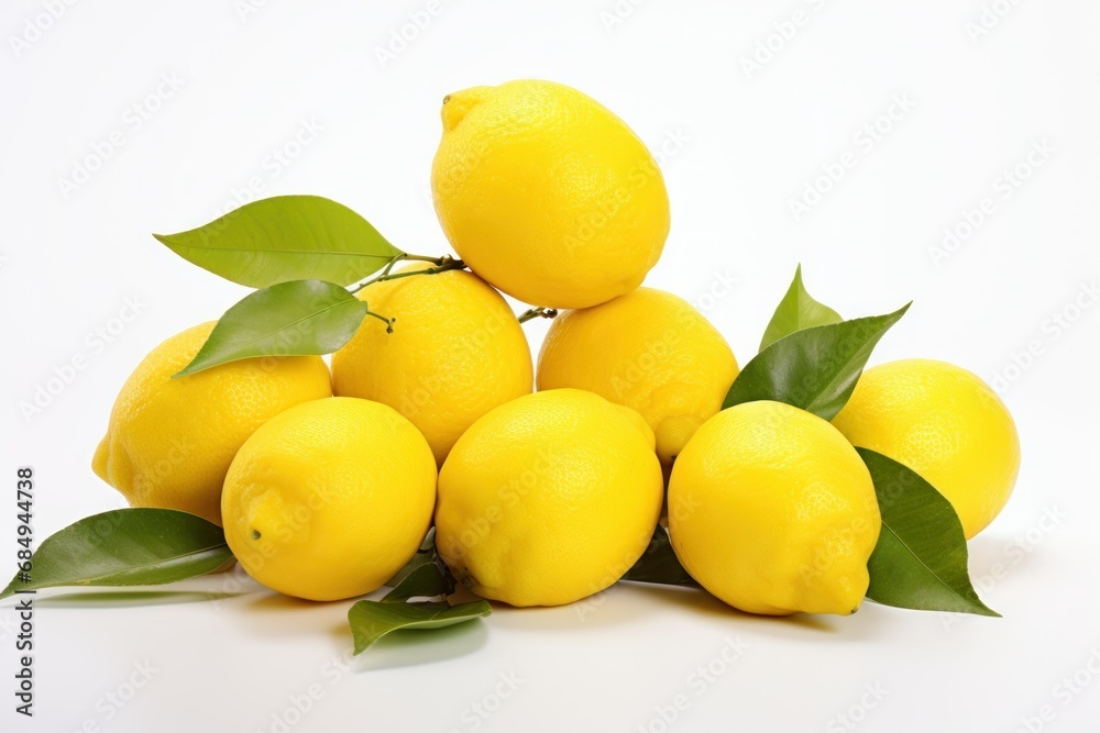 Fresh Lemon fruit with leaf