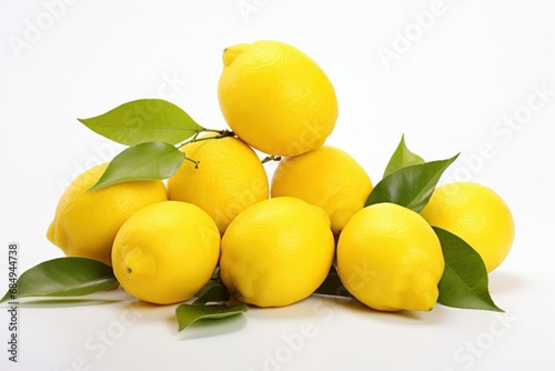 Fresh Lemon fruit with leaf