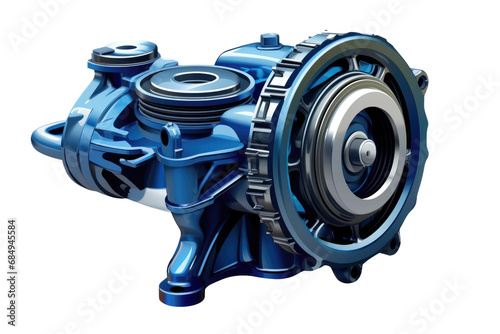 Aqua Flow Master: Ensure Optimal Engine Cooling with a High-Performance Water Pump Isolated on Transparent Background