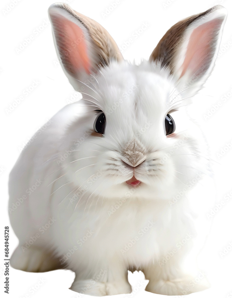 Cute doll-like baby rabbit image generative AI Cute doll-like baby rabbit image generative AI