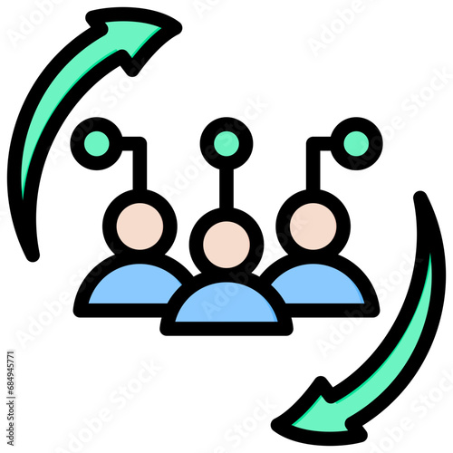 Customers Outline Color Icon