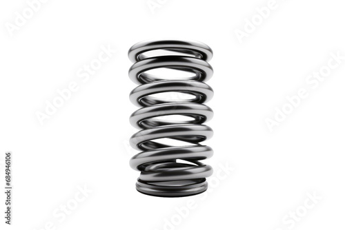 Spring Dynamics: The Harmony of Efficient Car Shock Spring Design Isolated on Transparent Background