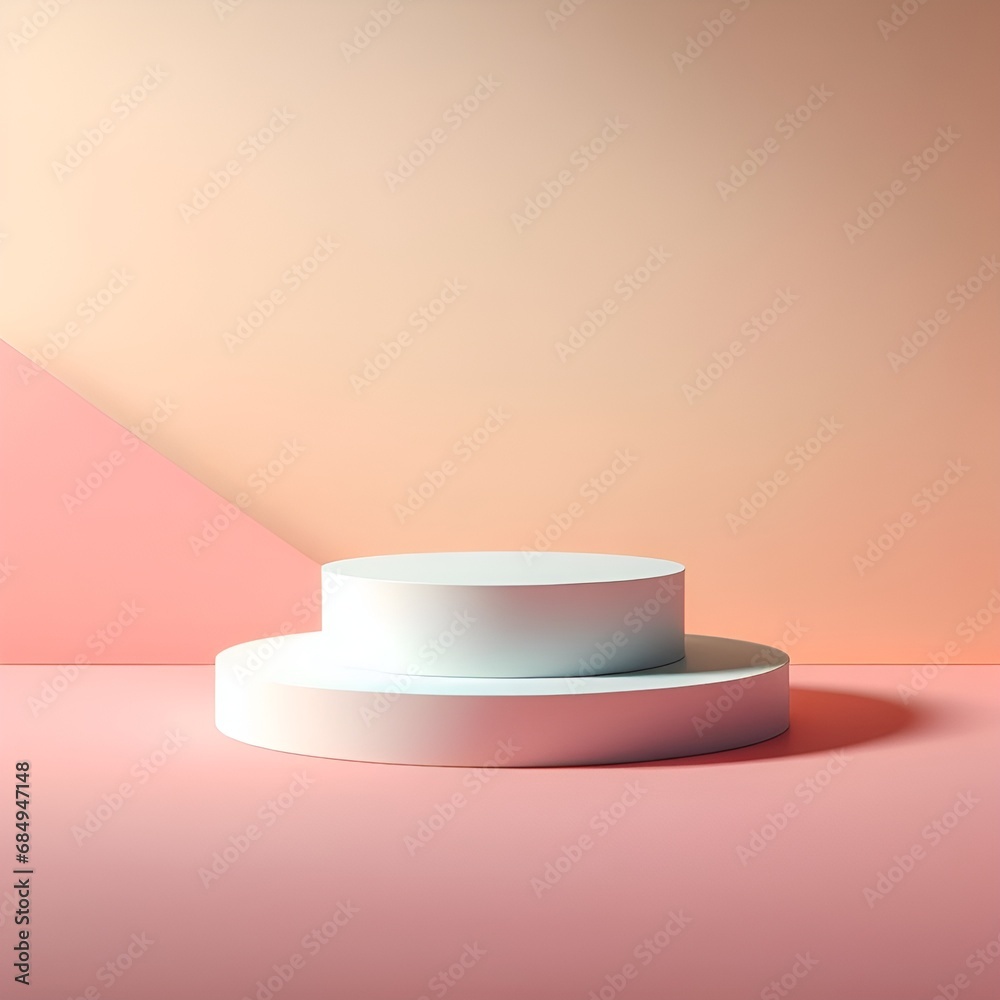 Podium 3d rendered for product display background Podium 3d rendered for product display background