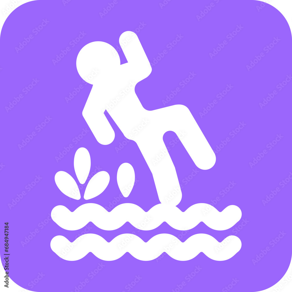 Obraz premium Vector Design Wet Floor Icon Style
