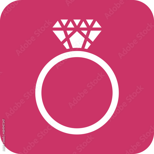 Vector Design Diamond Ring Icon Style