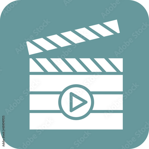 Vector Design Clapperboard Icon Style