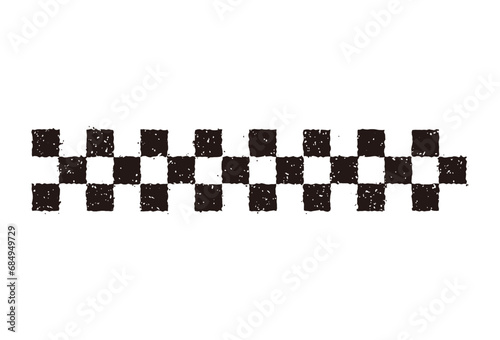 Horizontal seamless checkered pattern illustration for new year for new year decoration ( rough stamp texture )