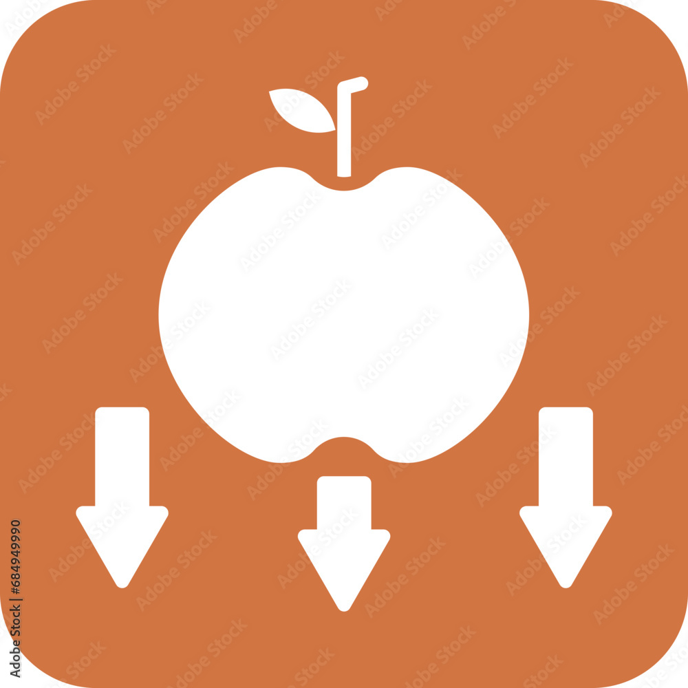 Obraz premium Vector Design Falling Apple Icon Style