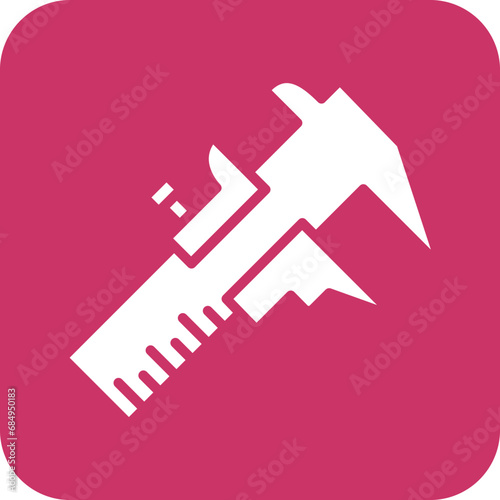 Vector Design Vernier Caliper Icon Style