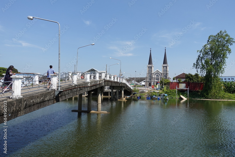 Fototapeta premium イマキュレート・コンセプション聖堂 チャンタブリー県タイ อาสนวิหารพระนางมารีอาปฏิสนธินิรมล