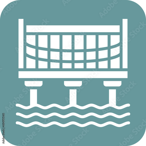 Vector Design Water Bridge Icon Style