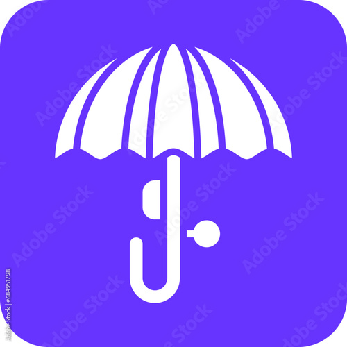 Vector Design Umbrella with Rain Drops Icon Style