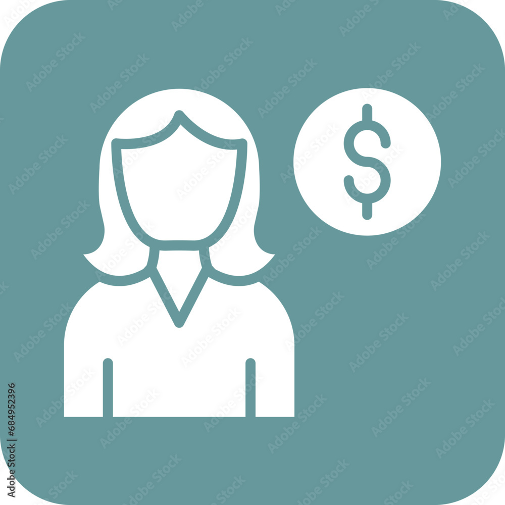 Vector Design Client Female Icon Style Vector Design Client Female Icon Style