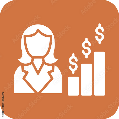 Vector Design Businesswoman Icon Style