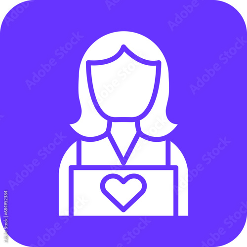 Vector Design Child Caretaker Icon Style