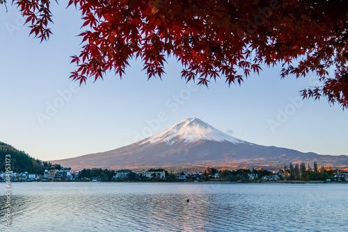 富士山 紅葉 河口湖 山梨