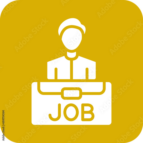 Vector Design Job Candidate Male Icon Style