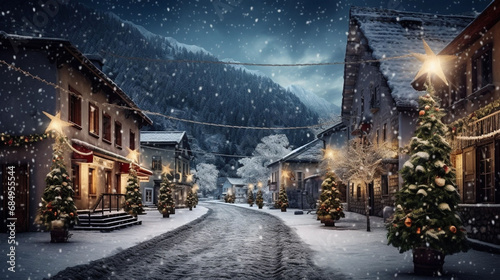 hometown in the christmas night © fibiwerks