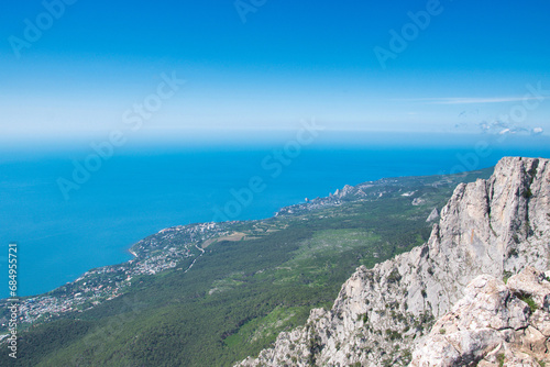 Black Sea landscape from Ai-Petri Mount in Yalta © pdeminhiker