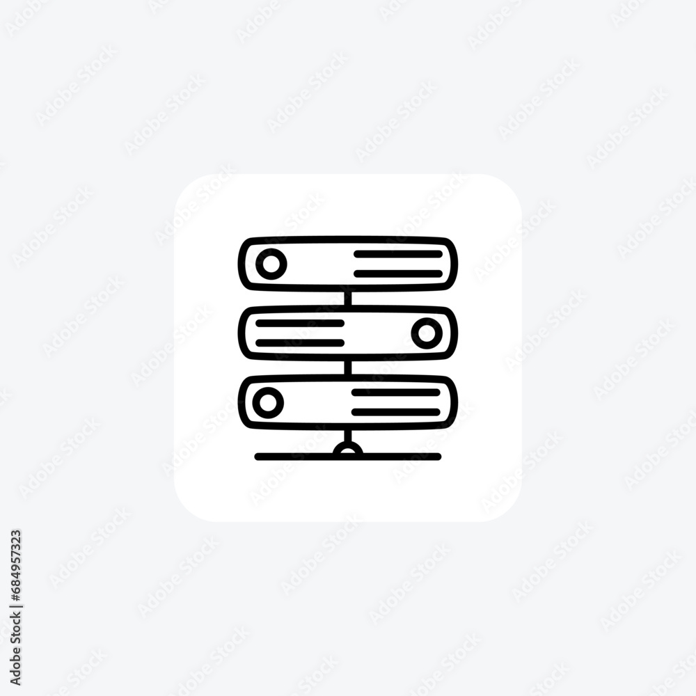 Servers, data, hosting, network, infrastructure, cloud line icon Pixel perfect icon Servers, data, hosting, network, infrastructure, cloud line icon Pixel perfect icon