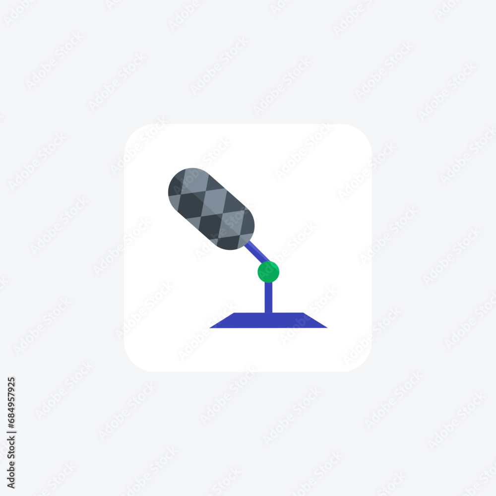 MicTable,Speaking Tools, flat color icon, pixel perfect icon MicTable,Speaking Tools, flat color icon, pixel perfect icon