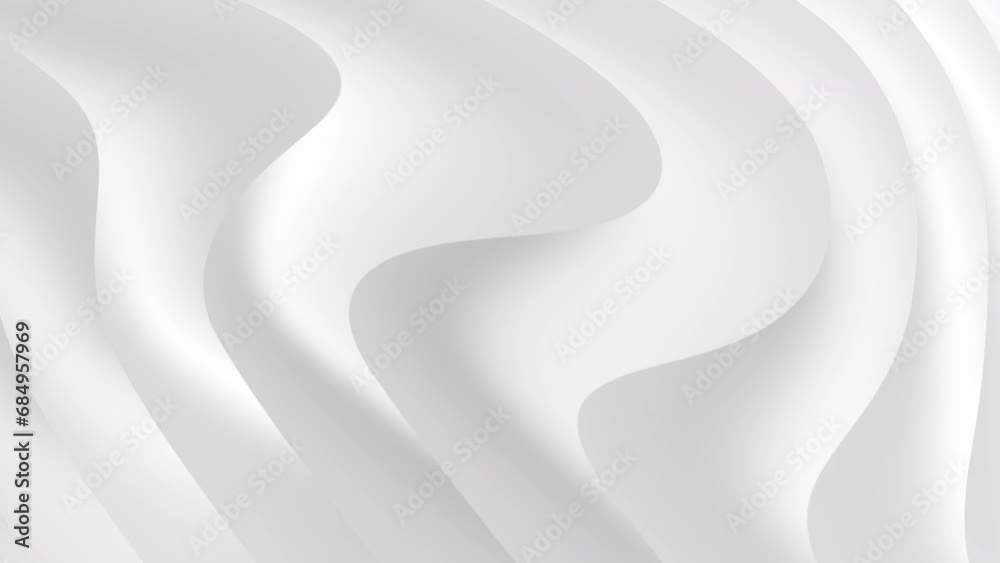 Bright white abstract elegant background. Seamless looping animation. 4K footage