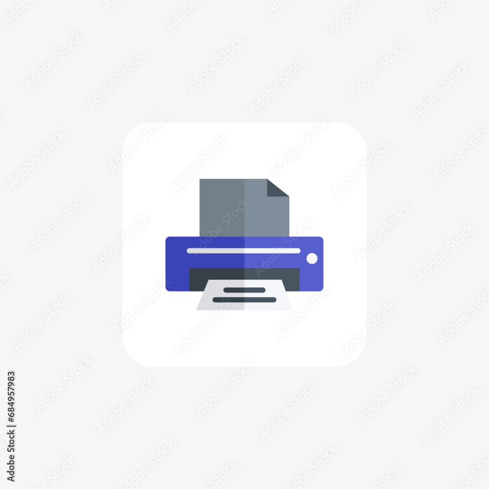 Printing, Printing tool Hub flat color icon, pixel perfect icon Printing, Printing tool Hub flat color icon, pixel perfect icon