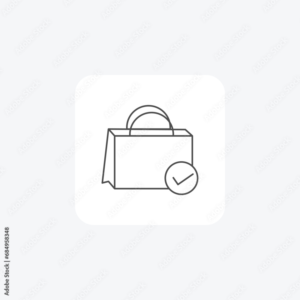 Shopping Bag, E-commerce Bags, thin line icon, grey outline icon, pixel perfect icon Shopping Bag, E-commerce Bags, thin line icon, grey outline icon, pixel perfect icon