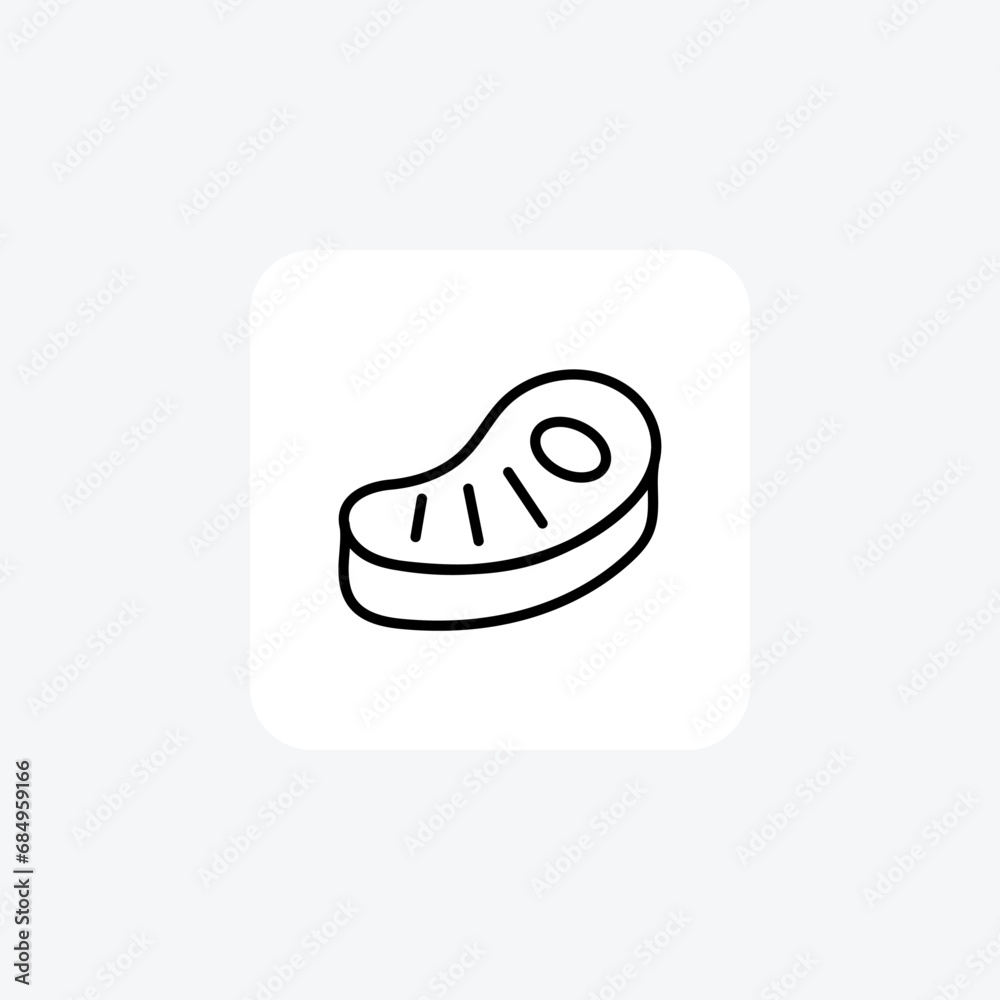 Meat Icon, Butcher's Choice Symbol, isolated on white background vector illustration Pixel perfect Meat Icon, Butcher's Choice Symbol, isolated on white background vector illustration Pixel perfect