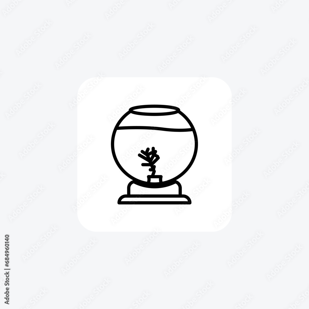 Aquarium, Aquatic Life, line icon, outline icon, pixel perfect icon Aquarium, Aquatic Life, line icon, outline icon, pixel perfect icon