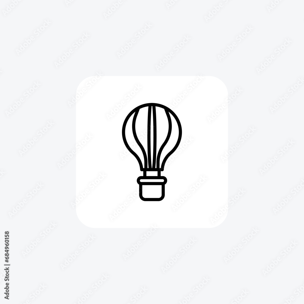 HotAirBalloonIcon, AerialAdventuresSymbols, BalloonFlightEmblems, line icon, outline icon, pixel perfect icon HotAirBalloonIcon, AerialAdventuresSymbols, BalloonFlightEmblems, line icon, outline icon, pixel perfect icon
