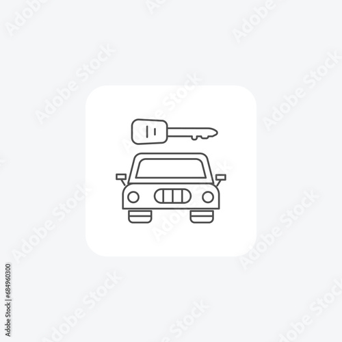 Car, Driving, Automotive, Travel, Road, thin line icon, grey outline icon, pixel perfect icon
