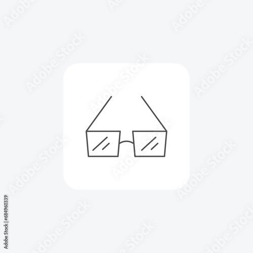 Glasses,Eyewear, Fashion, Spectacles, thin line icon, grey outline icon, pixel perfect icon