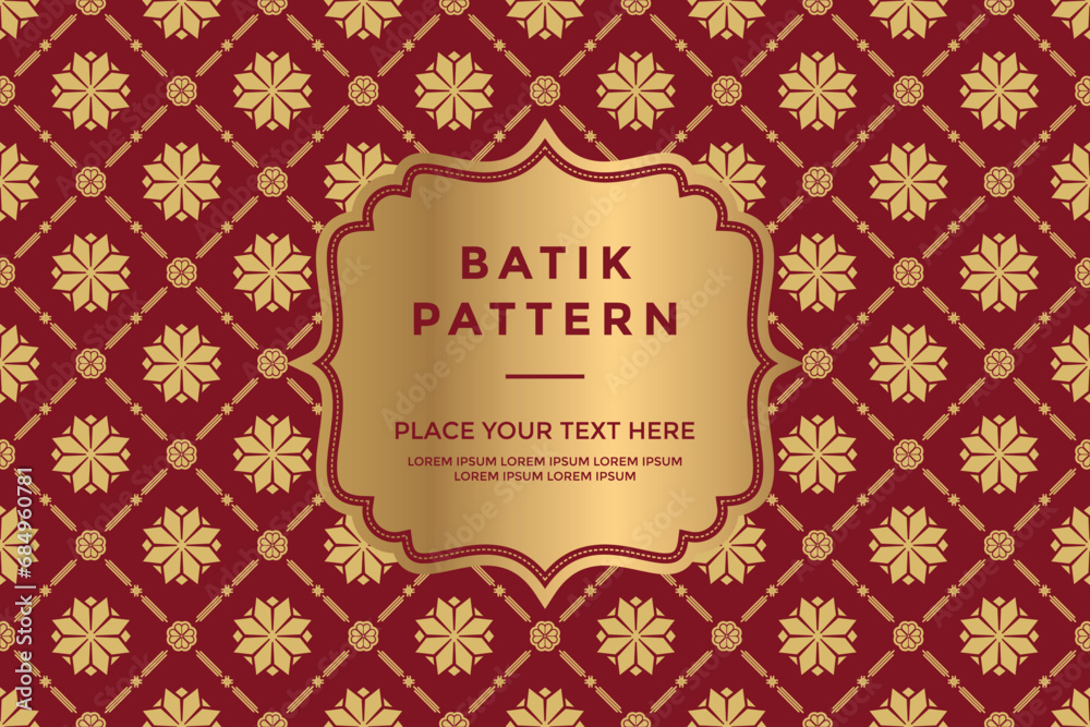 Vector - Batik songket pattern traditional background design batik pattern