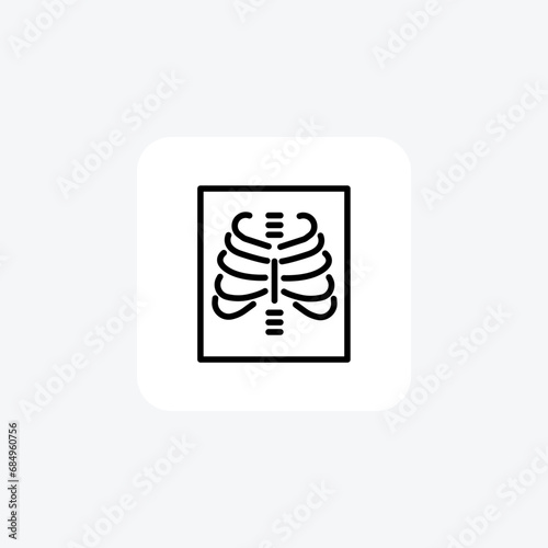 X-ray Report Icon Medical Imaging, Radiology line icon, outline icon, pixel perfect icon