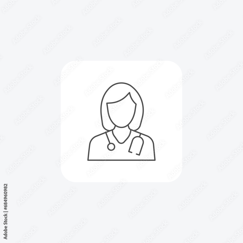 Doctor,Healthcare Professional, Physician, thin line icon, grey outline icon, pixel perfect icon Doctor,Healthcare Professional, Physician, thin line icon, grey outline icon, pixel perfect icon