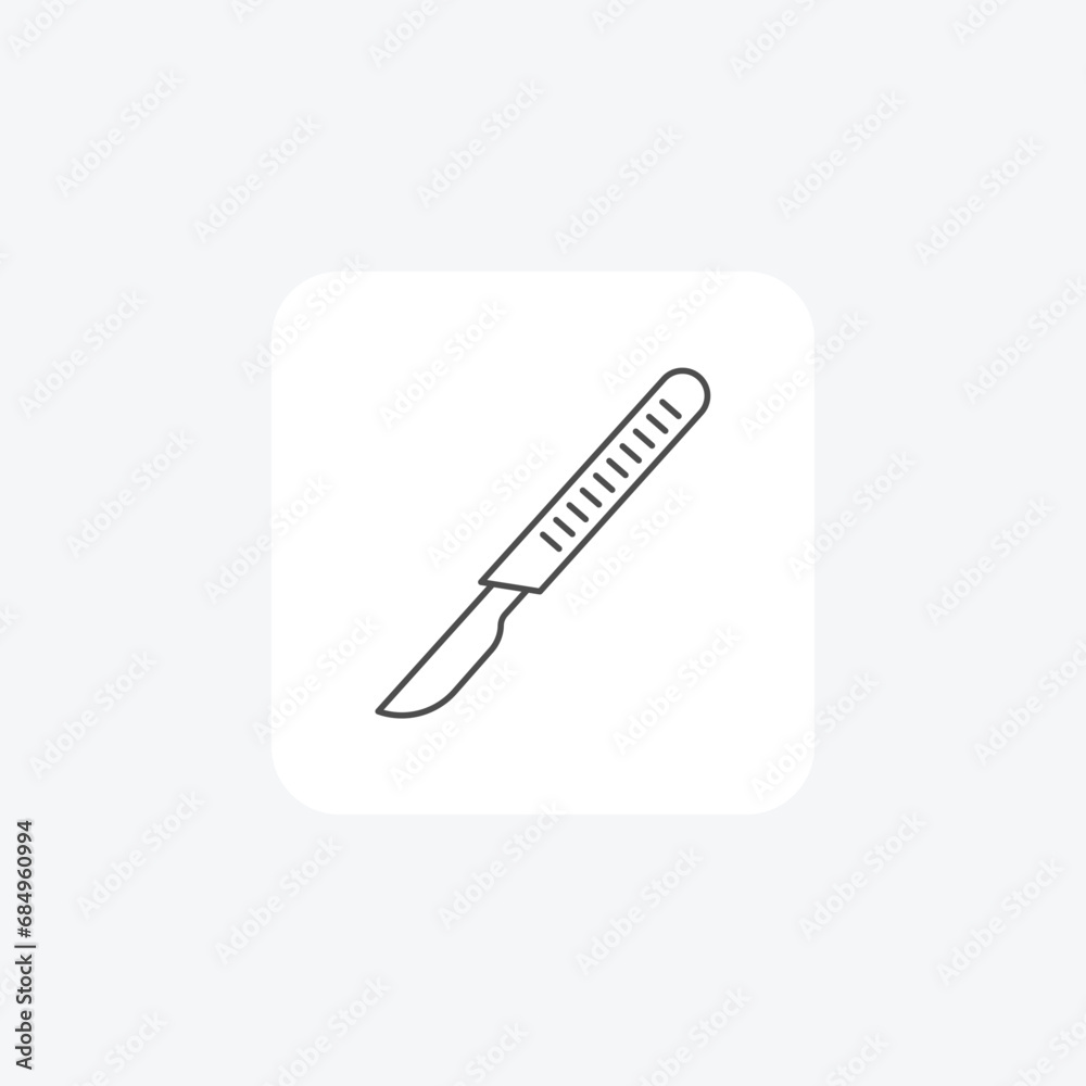 Naklejka premium Cutter,Cutting Tool, Precision thin line icon, grey outline icon, pixel perfect icon