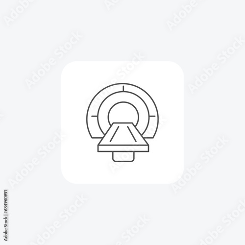 X-ray Technology, Radiography,thin line icon, grey outline icon, pixel perfect icon