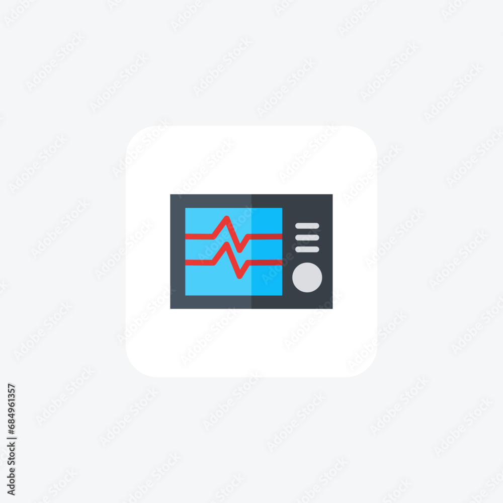 Pulse Monitor Icon,Heart Rate, Fitness Tracker, Pulse Measurement flat color icon, pixel perfect icon Pulse Monitor Icon,Heart Rate, Fitness Tracker, Pulse Measurement flat color icon, pixel perfect icon