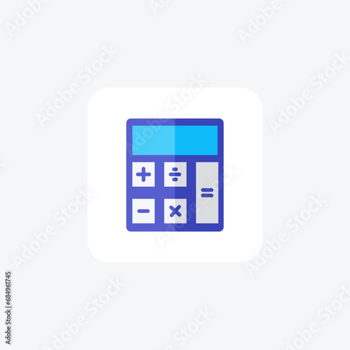 Calculator, flat color icon, pixel perfect icon