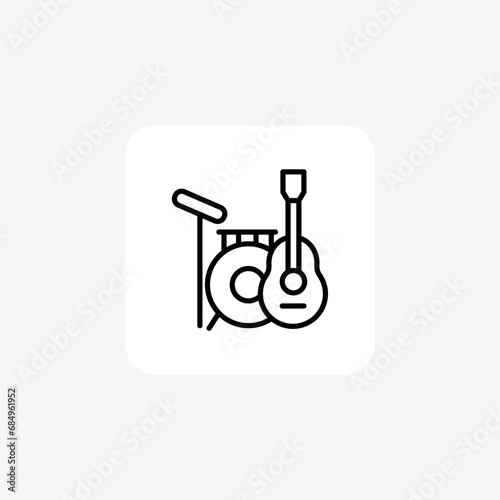 Rock band, Musical ensemble, Live performances,icon isolated on white background vector illustration Pixel perfect