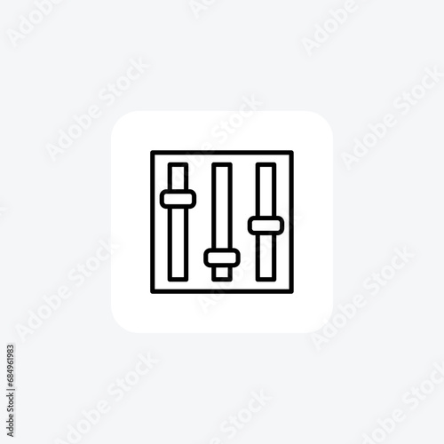 Music equalizer, Audio control tool, Sound manipulationLine Icon, Outline icon, vector icon, pixel perfect icon