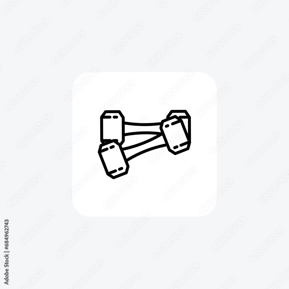 Dumbbell icon, Fitness symbol, Weightlifting icon, isolated on white background vector illustration Pixel perfect Dumbbell icon, Fitness symbol, Weightlifting icon, isolated on white background vector illustration Pixel perfect