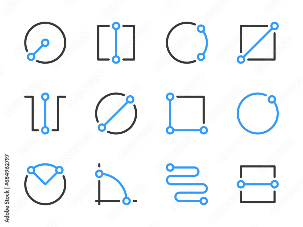 Measurement and Dimension vector line icons. Size, Length, Width and ...