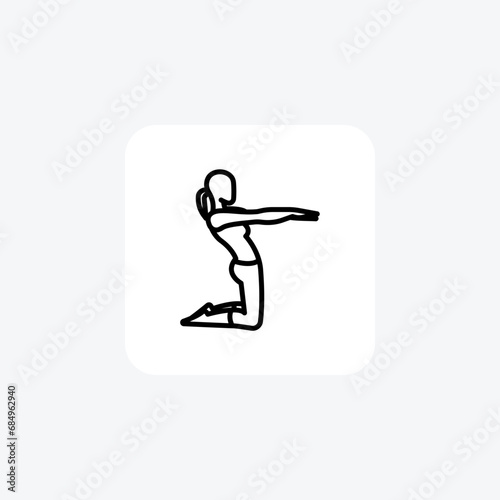 Stretching,StretchSessions, FlexibilityTraining, LimberingRoutine,Line Icon, Outline icon, vector icon, pixel perfect icon photo