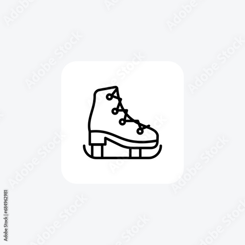 Roller skating, shoes, wheels, skate, rink, speed, sport Line Icon, Outline icon, vector icon, pixel perfect icon