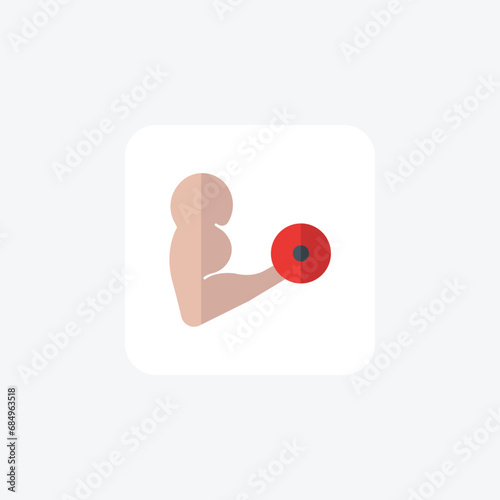 Gym, FitnessCenter, WorkoutFacility, TrainingGym, flat color icon, pixel perfect icon
