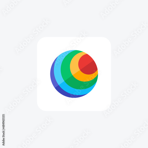 Free Download Exercise, ball, stability, core, fitness, balance flat color icon, pixel perfect icon - GFXLoad